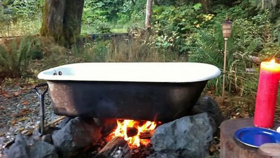 Как сделать модную баню на даче из старой ванны